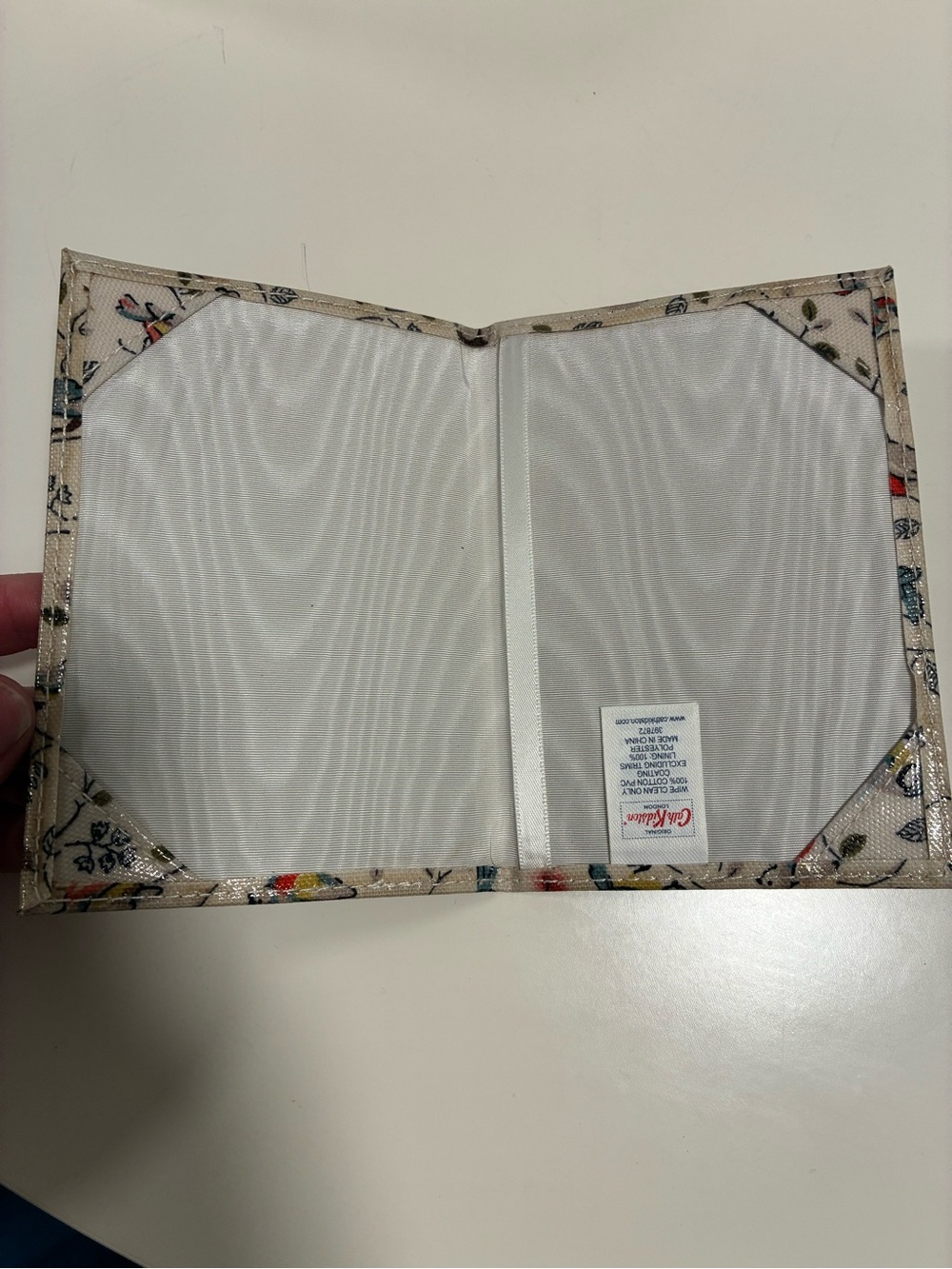 Cath Kidston White Bird Pattern Passport Wallet - Picture 3 of 3